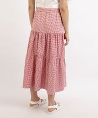 Saia-Feminina-Mindset-Midi-Estampada-Xadrez-Vichy-com-Recortes-Vermelha-9965570-Vermelho_2