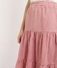 Saia-Feminina-Mindset-Midi-Estampada-Xadrez-Vichy-com-Recortes-Vermelha-9965570-Vermelho_4