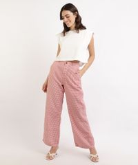 Calca-Feminina-Mindset-Wide-Reta-Cintura-Super-Alta-Alfaiatada-Estampada-Xadrez-Vichy-Vermelha-9965876-Vermelho_3