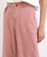 Calca-Feminina-Mindset-Wide-Reta-Cintura-Super-Alta-Alfaiatada-Estampada-Xadrez-Vichy-Vermelha-9965876-Vermelho_4
