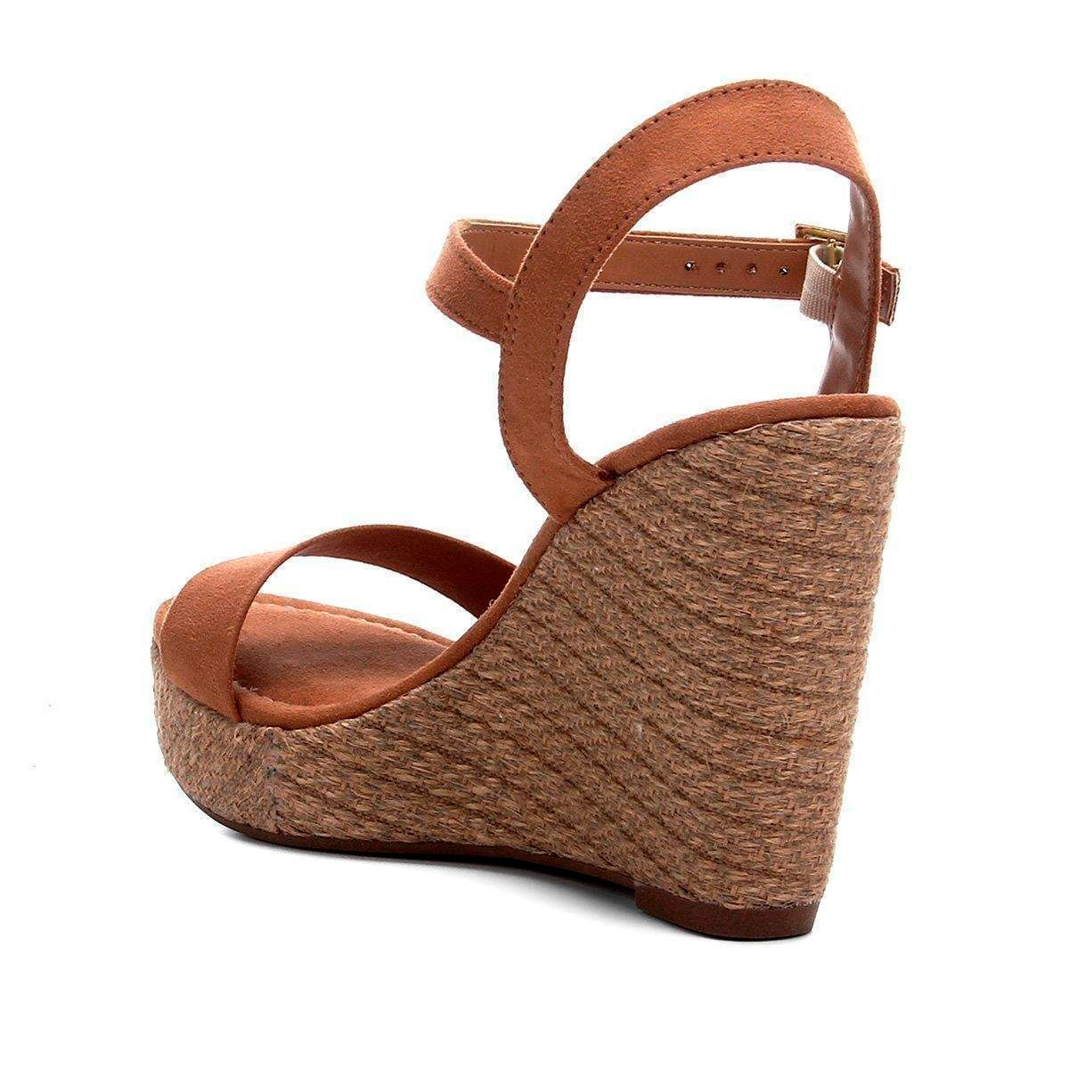 sandália vizzano espadrille caramelo
