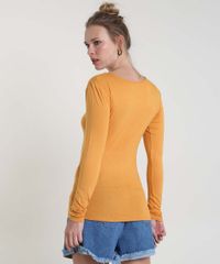Blusa-Feminina-Basica-Manga-Longa-Decote-Redondo-Mostarda-8578638-Mostarda_4