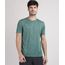 Camiseta Esportiva Masculina com Recorte Verde