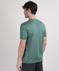 Camiseta Esportiva Masculina com Recorte Verde