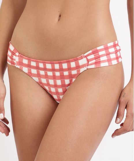 Biquini-Calcinha-Feminino-Estampado-Xadrez-com-Lateral-Franzida-em-Malha--Branco-9955966-Branco_1