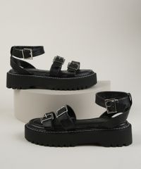 Papete-Feminina-Oneself-Flatform-com-Fivela-Preta-9956784-Preto_1