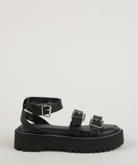 Papete-Feminina-Oneself-Flatform-com-Fivela-Preta-9956784-Preto_2