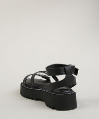 Papete-Feminina-Oneself-Flatform-com-Fivela-Preta-9956784-Preto_4