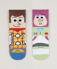 Kit-2-Meias-Infantis-Toy-Story-Cano-Medio-Multicor-9957119-Multicor_1
