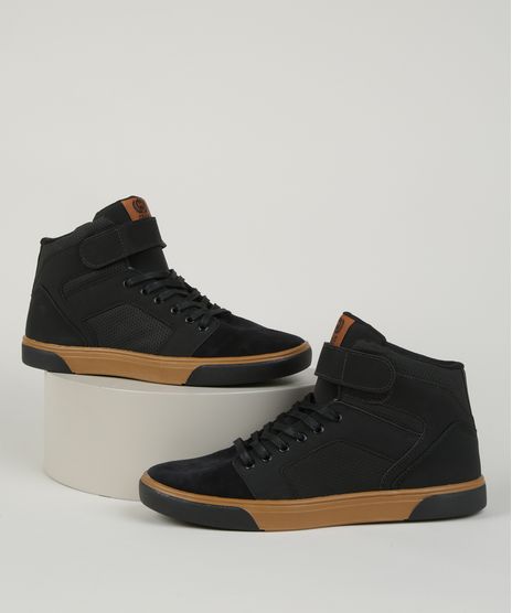 Tenis-Masculino-Ollie-Cano-Alto-com-Velcro--Preto-9961215-Preto_1