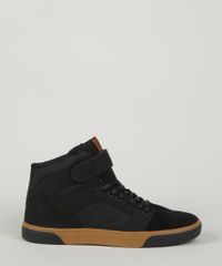 Tenis-Masculino-Ollie-Cano-Alto-com-Velcro--Preto-9961215-Preto_2