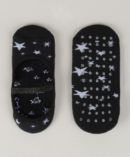 Meia-Feminina-Sapatilha-Estampada-de-Estrelas-Antiderrapante-Preta-9961832-Preto_1 Meia-Feminina-Sapatilha-Estampada-de-Estrelas-Antiderrapante-Preta-9961832-Preto_1