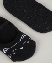 Meia-Feminina-Sapatilha-Gatinho-Antiderrapante-Preta-9961834-Preto_2
