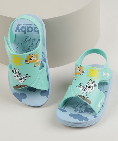 Papete-Infantil-Grendene-Bichos-com-Velcro-Azul-Claro-9962145-Azul_Claro_1