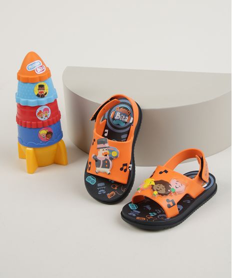 Papete-Infantil-Grendene-Mundo-Bita-com-Velcro-Vem-com-Brinde-Torre-Laranja-9962164-Laranja_1