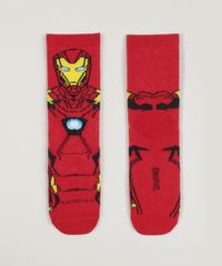 Meia-infantil-Cano-Medio-Homem-de-Ferro-Vermelha-9962622-Vermelho_1