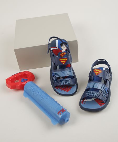 Papete-Infantil-Grendene-Liga-da-Justica-com-Velcro-Vem-com-Brinde-de-Jato-Splash-Azul-9962147-Azul_1
