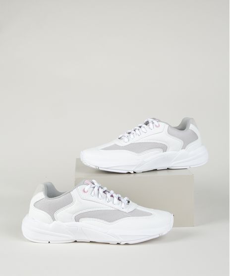 Tenis-Feminino-Sneaker-Chunky-com-Recortes-Branco-9962575-Branco_1