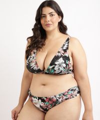 Biquini-Calcinha-Plus-Size-Estampado-Floral-com-Franzido-e-Protecao-UV50--Preto-9958144-Preto_3
