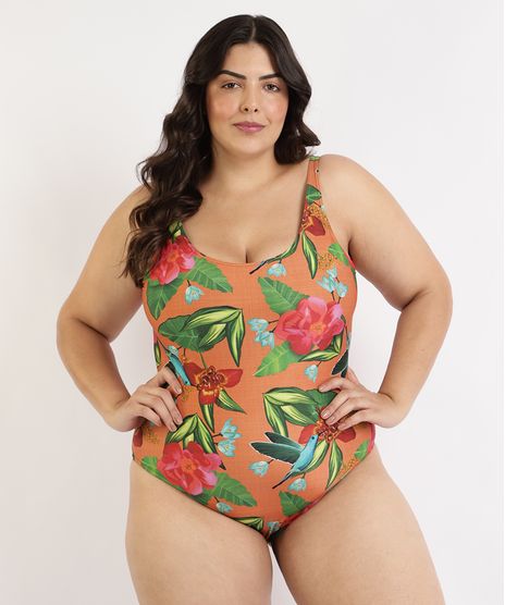 Maio-Body-Plus-Size-Estampado-Beija-Flor-com-Protecao-UV50--Cobre-9958174-Cobre_1