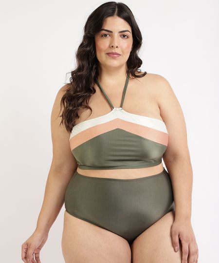 Biquini-Top-Plus-Size-Halter-Neck-Color-Block-com-Protecao-UV50--Verde-Militar-9958175-Verde_Militar_1
