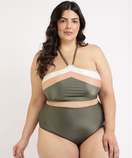 Biquini-Top-Plus-Size-Halter-Neck-Color-Block-com-Protecao-UV50--Verde-Militar-9958175-Verde_Militar_1
