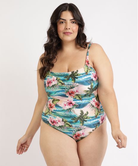Maio-Body-Plus-Size-Estampado-de-Praia-com-Bojo-e-Protecao-UV50--Azul-9958184-Azul_1