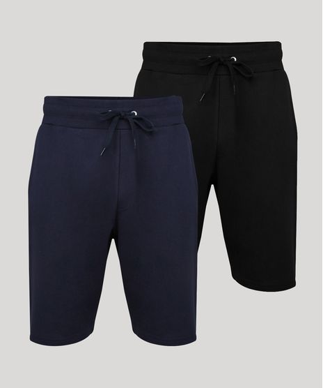 Kit-de-2-Bermudas-Masculinas-em-Moletom-Relaxed-com-Bolso-Multicor-9965065-Multicor_1