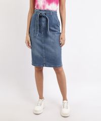 Saia-Jeans-Feminina-Midi-Lapis-com-Recorte-Bolsos-e-Faixa-Para-Laco-Azul-Medio-9944962-Azul_Medio_1