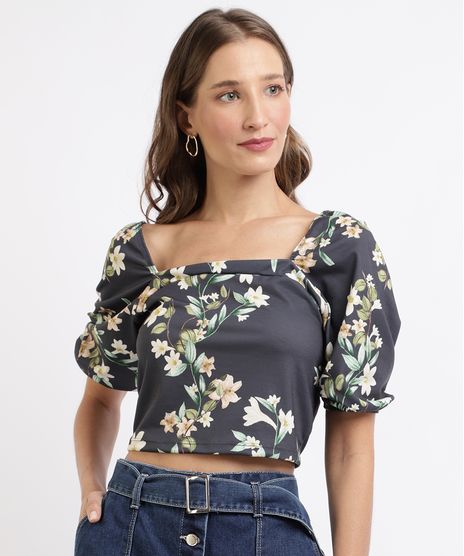 Top-Crooped-Feminino-Estampado-Floral-com-Manga-Curta-Bufante-Azul-Marinho-9946519-Azul_Marinho_1