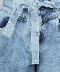 Calca-Jeans-Feminina-Baggy-Cintura-Super-Alta-Marmorizada-com-Faixa-para-Amarrar-Azul-Claro-9961220-Azul_Claro_6
