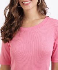 Blusa-Feminina-Basica-Canelada-Manga-Curta-Decote-Redondo-Rosa-9768764-Rosa_1_4