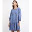 Vestido-Feminino-Curto-Estampado-de-Borboletas-Manga-Bufante--Azul-9953246-Azul_1