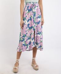 Saia-Feminina-Midi-Estampada-Floral-com-Lastex-e-Fenda-Roxa-9955405-Roxo_1