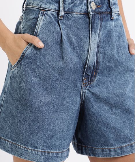 short jeans cintura alta anos 90