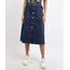 Saia-Jeans-Feminina-Midi-com-Botoes-e-Cinto-Azul-Escuro-9960700-Azul_Escuro_1