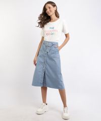 Saia-Jeans-Feminina-Midi-com-Botoes-e-Cinto-Azul-Claro-9960707-Azul_Claro_3