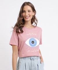 Blusa-Feminina--Visualize-the-Life---Manga-Curta-Decote-Redondo--Rosa-9960983-Rosa_1