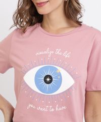 Blusa-Feminina--Visualize-the-Life---Manga-Curta-Decote-Redondo--Rosa-9960983-Rosa_2