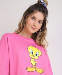 Blusao-Feminino-em-moletom-Piu-Piu-Pink-9952269-Pink_4