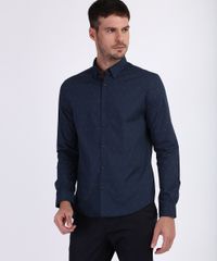 Camisa-Masculina-Tradicional-Estampada-Mini-Print-Flores-Manga-Longa-Azul-Marinho-9645919-Azul_Marinho_1