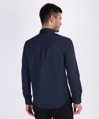Camisa-Masculina-Tradicional-Estampada-Mini-Print-Flores-Manga-Longa-Azul-Marinho-9645919-Azul_Marinho_2