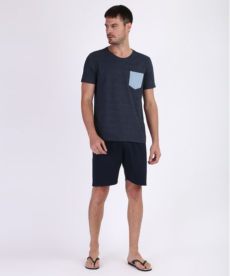 Pijama-Masculino-com-Bolso-Manga-Curta--Azul-Marinho-9962358-Azul_Marinho_1