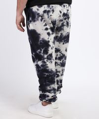 Calca-Masculina-Plus-Size-de-Moletom-Jogger-Estampada-Tie-Dye-com-Bolsos-Azul-Marinho-9963454-Azul_Marinho_4