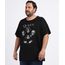 Camiseta-Masculina-Plus-Size-Queen-Manga-Curta-Gola-Careca-Preta-9964016-Preto_1