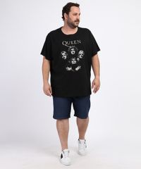 Camiseta-Masculina-Plus-Size-Queen-Manga-Curta-Gola-Careca-Preta-9964016-Preto_3