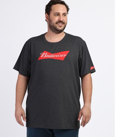 Camiseta-Masculina-Plus-Size-Budweiser-Manga-Curta-Gola-Careca-Cinza-Mescla-Escuro-9964017-Cinza_Mescla_Escuro_1