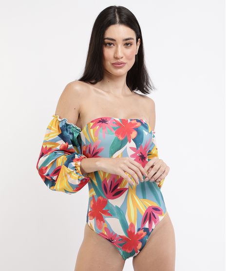 Maio-Body-Estampado-Floral-Manga-Bufante-com-Bojo-e-Protecao-UV50--Multicor-9950670-Multicor_1