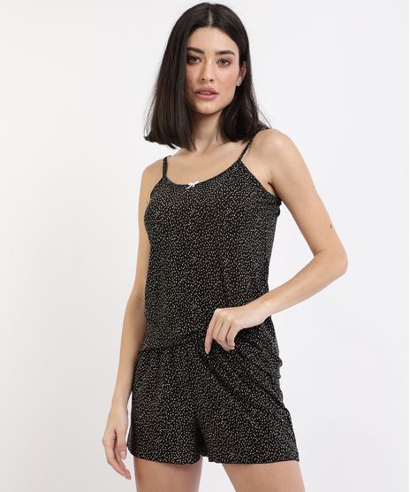 Short-Doll-Feminino-Estampado-de-Poa-Alca-Fina-Preto-9958851-Preto_1