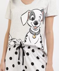 Pijama-Feminino-Dalmatas-Estampado-de-Poa-Manga-Curta-Cinza-Mescla-9961124-Cinza_Mescla_3